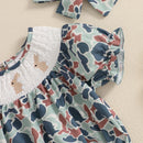 Toddler Girls Easter Outfits Bunny Embroidered Short Sleeve Rompers Round Neck Summer Jumpsuits Bodysuits for Infants