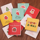 12 PCS/24PCS Random Christmas Greeting Card Kids Mini Blessing Greeting Cards Envelope New Year Postcard Gift Card Xmas Party