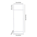 5FT Metal Wedding Arch Stand Rectangle Balloon Frame Backdrop Venue Decor Flower Display Rack for Wedding 155cm Gold/White
