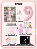 The Bloom Parade | 42pc Daisy Pillar Balloon Party Set