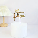 New Dad's Happy Birthday Cake Topper Golden Beer Super Dad High-grade Acrylic Father's Day Party Cake Toppers Dessert Decoration