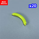 MOC Bricks Food Cookie Bone Pretzel Bagel Biscuits Waffle Chips Hot Dog Bread Pizza Milk Educational Building Blocks Kids Toys