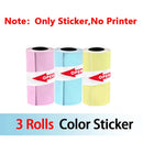 Mini Thermal Printer Wireless BT 200dpi Label Photo Memo Wrong Question Printing Tag Bluetooth Printer USB Cable Portable
