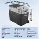 SucceBuy Car Refrigerator 12 Volt Car Refrigerator Fridge Single Zone Portable Freezer  and Handle -4℉-68℉ 12/24V DC and Cooler