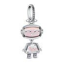 Hot Original Pendant S925 Sterling Silver Rabbit Charm Fit 3mm Bracelet Diy For Women Classic Easter egg beads Daily Gift Fine