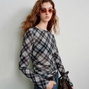 TOYOUTH Women Mesh Printed Sheer T-Shirts 2026 Spring New Trendy Niche Waist-Cinched American Y2K Crop Tops