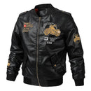 Men's New Autumn and Winter Motorcycle Leather Jacket, Men's Jacket with Plush Insulation, Trendy Men's Baseball Jacket, Casual