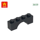 Wange 81Pcs/Lot 3659 1x4x2 Flat Arch Building Blocks MOC Construction Accessories Parts Compatible with Brick Children Toys Gift