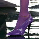 2025 Women's Summer New High Heel Sandals, Pointed Sexy Party Banquet, European and American Large Hollow Sandals
