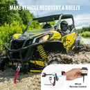 SucceBuy 3000lbs ATV/UTV Electric Winch 12V DC Steel Rope Winch with  39ft Cable Roller Wired Remote Control for Towing Off-Road
