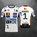 2026 New Jersey For Racing T-Shirt Rider #1 Lando Norris Rider #81piastri Fan Casual Clothing Breathable Family Kids Tees