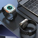 Silicone Bracelet Correa For Apple Watch Ultra band 46mm 49mm 45mm 44mm 42mm 40mm 41mm Magnetic Strap iWatch Series 10 9 8 SE 7