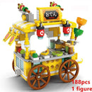 DIY Architecture Store Street View Food House Building Blocks Kit Girls Bricks Classic Movie Model Kids Toys For Children