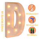 91.5CM DIY Name Giant Led Light Letter Frame Box Wedding Valentine's Day Party Decoration Anniversary Baby Shower Birthday Decor