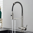 The Two Streams | Brass Kitchen Faucet with Dedicated Filter Tap and 360 Degree Pull-Down Spout