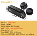Ebike Battery Hailong Polly 36V 48V  20Ah 24Ah 25Ah 18650 21700 Electric Bike Batteria 14.4ah for500W 750W 1000W 1500W Motor