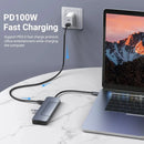 8 in 1 USB-C Hub&M.2 SSD Enclosure Support NVME&SATA ,With 4K HD,PD 100W,USB 3.0, RJ45 1000M,SD/TF Reader for Laptops Mac HP