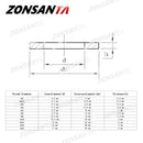 ZONSANTA Flat Washer M2 M2.5 M3 M4 M5 M6 M8 M10 M12 M14 M16 304 Stainless Steel Meson Washers Plain Washer Gaskets Spacer Shim