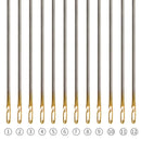 30pcs Blind Sewing Needle Elderly Stainless Steel Quick Automatic Self-Threading Needle Stitching Pins DIY Punch Needle Threader