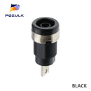5个4MM香蕉插头母座插孔线连接器，五色各一个，万用表插座香蕉头母座