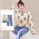Autumn Nightwear Kawaii Girls PJ Young Women Pajama Sets Pyjamas Femme Cartoon Sleepwear Female Loungewear Pijama Mujer Homewear
