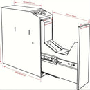 Biometric Slider Handgun Gun Safe for Nightstand, Desk, Bed Side,Truck - Auto Sliding Door Fingerprint Hand Gun Safe for Pistol