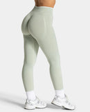 New Women's Color Blocking Yoga Leggings Seamless Knited Tights High Waist Hip Liftting Gym Workout Solid Color Sports Pants