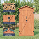 Belleze Outdoor Storage Shed With 4 Removeable Shelves, Wooden Garden Shed Lockable Tool Cabinet With Waterproof Roof, Outside