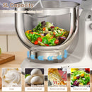 BioloMix 厨房食物搅拌机，1200W 11速直流电机，数字OLED屏幕，带面团钩、打蛋器的电动食物搅拌机