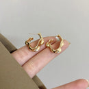 Irregular Liquid Metal Earrings Personality Fashion Retro Geometric Hollow Out Drop Earrings Woman Party Travel Christmas Gift