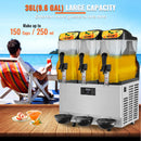 VEVOR 36L 3 Tanks Electric Slushy Granizing Machine Juice Dispenser Cold Drinks Maker Stainless Steel for Soda Cola Commercial