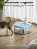 The DownyPaws | 2.5L Wireless Smart Cat Water Fountain with Motion Sensor