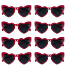 8pcs/6pcs Bachelorette Hen Party Sunglasses Black Heart Shaped Glasses Bride To Be Bridesmaid Gifts Wedding Bridal Shower Decor