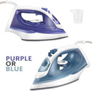 BRIEFNESS Electric Iron Portable Steam Iron, 2400W Powerful Steam Function, Non-stick Stainless Steel Soleplate,350ml Water Tank