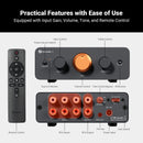 Fosi Audio P4 HiFi Preamplifier: 3 RCA Inputs, EQ/Bypass, Swappable Op-Amps, Treble & Bass Tone Control For Audiophile Systems