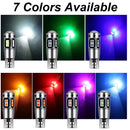 2/4件W5W T10 LED Canbus灯泡 白色冰蓝色 适用于汽车阅读灯 后备箱灯 驻车灯 无错误 12V