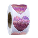 500pcs Heart Stickers for Envelopes Valentine's Day Sparkling Heart Stickers Decorative Love Stickers Holiday Decoration