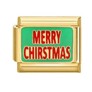 FUNIQUE Romantic Christmas Tree Snowman Sleigh Garland Italian Charm Links Fit 9mm Bracelet Stainless Steel DIY Jewelry Making