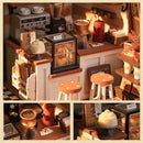 Robotime Rolife NO.17 Cafe 3D Puzzle DIY Miniature Dollhouse Kit Crafts Hobbies Amazing Gift for Women Children DG162