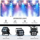 Yiflamefly 30W Par 灯 4x8W LED RGBWYP+CYAN DJ 灯 遥控和DMX控制 舞台灯 适用于婚礼派对俱乐部迪斯科