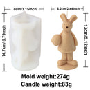 多款式复活节兔子蜡烛硅胶模具 3D动物工艺品树脂石膏肥皂模具 DIY冰块烘焙工具 家居礼品