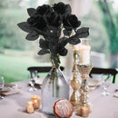 48cm Rose Black Silk Bouquet Peony Artificial Flower for Mother's Day Bud Bride Wedding Decor Home Decoration Artificial Flower