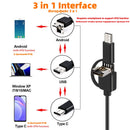 3.9毫米安卓内窥镜 IP67迷你汽车内窥镜 智能手机管道USB-C内窥镜 三合一水下内窥镜