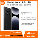 全球版小米红米Note 14 Pro 5G智能手机 2亿像素相机 联发科天玑7300-Ultra 1.5K AMOLED显示屏 5110毫安 45瓦