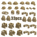 WW2 Military Building Blocks Mini Bricks Solider Figures Gifts Weapon Equipment Accessories USA Greman Vests Armor Toys For Kids