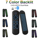 M5 Bluetooth 5.2 Mini Keyboard 2.4G Remote Control 7 Color Backlit Wireless Air Mouse for Android Smart TV Box Mac Os Linux