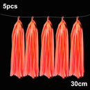 Glow Neon Party Supplies Neon Paper Garland Tassels Triangle Flags Bunting Birthday Party Wedding Black Light Reactive UV Decor