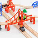 NEW Wooden Train Tracks Accessories Beech Wood Railway Tracks Wooden Bridge Tunnel fit for Wood Tracks Toys