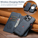 PU Leather Wireless Charging Card Holder Stand Wallet Magnetic Flip Cover Phone Case For iPhone 17 Pro Max 16 Plus 15 14 13 12