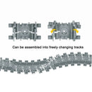 City Trains Train Track Rail Bricks Model  Toy Soft Track& Cruved& Straight for Kids Gift Compatible All Brands Railway Leduo